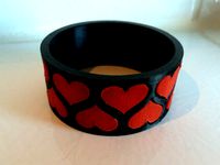 Bezier Heart Bracelet 60mm for My Wife by Smuk3D
