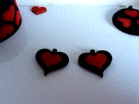 Smal Bezier Heart Armulett or Earring by Smuk3D