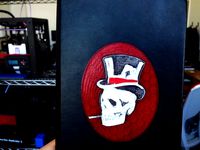 Skeleton Crest with Hat by MikePrintsFood