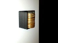 Fridge magnet quarter holder by foolsgambit