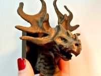 Forest Dragon Wall-Mount Head by JuliaTruchsess