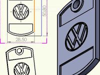 Volkswagen Dog tag 2 inch [VW] by richardorosz