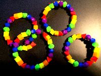 Platonic solid/Polyhedral dice bracelet beads by HunterGreen
