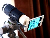 iPod touch to Carson monocular lens adaptor by Crapeye