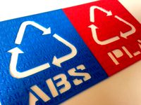 ABS and PLA Recycle Signs by mathgrrl