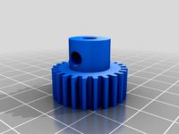 Pinion with 24 teeth , module 1 modelled with FREECAD by diofantico