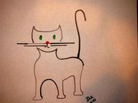 Minimalist Cat using Watercolorbot and Inkscape. by osunderdog