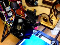 PrintrBot Simple LED & Fan mount for wooden direct drive extruder by ahaer