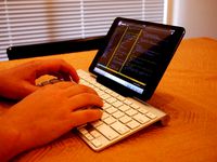 Ipad Mini + Apple Wireless Keyboard Holder by raychaser