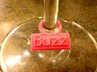 Parametric Named Wine Charm by rorleth