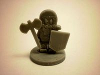 FlatMinis: Dwarf Fighter by grumpyrobot