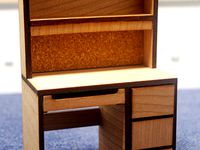 Miniature (1/12 scale) Dorm Room Desk by juliamorley