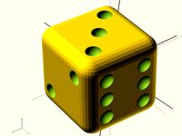 Simple 6 sided dice - Customizer remixed by Smuk3D
