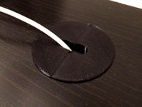 Cord Holding Desk Plug (fits 1.5" / 38.5mm holes) by ComradeQuiche
