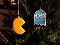 Pacman & Ghost Ornaments  by MatterLabs