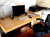 Ultimate CNC Cut Height Adjustable Desk by tylerdcooper