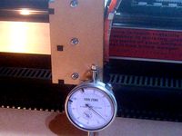 Dial gauge mount for Chinese laser cutters by Takeaway3DTech