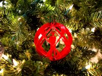 Wally Ball Custom Spiral Sphere Ornament by jmabry