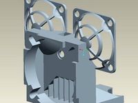 2" fan extruder cooler for 2X  by Varthsis