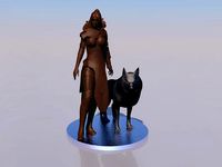 Eir Stegalkin and Garm from GuildWars2 by MrFreakman