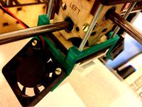 Dual 40mm clip-on fan holder for Ultimaker by rednuht