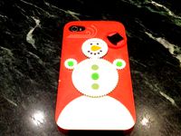 Iphone 4s Christmas Snowman Gear Case by MakerBobDesigns