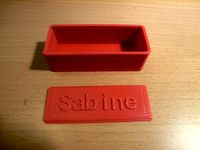 Parametric Box with Name on Lid by kdupke