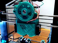 Double 40mm fan mount for Buddaschnozle on a Greg Wade extruder. by stratop80