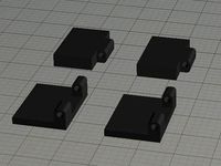 Hinges for perspex front panel on Flashforge Creator by andycap