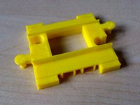 Half length Duplo compatible straight train track rails by pjotrx