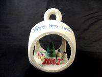 Customizable Christmas Scene Ornament by wifibum