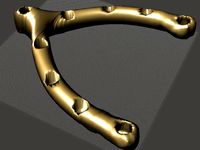 Wishbonorah: a Wishbone shaped menorah for Thanksgivukah! by custom3dstuff
