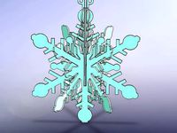 3D Snowflake Ornament: Version 2 by fugmulch