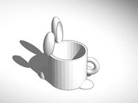 bunny full sized coffee mug by lokilaufeysen