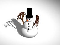 more printer friendly snowman with tophat by lokilaufeysen