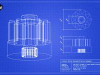 inMoov Wrist Gear Standard Servo Mount by Balse