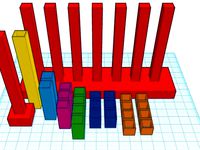 Stackable Fraction Blocks by Cmeltzer