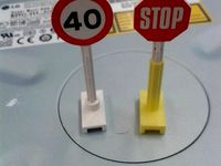 Replacement and adjustable pole for (old) lego sign by muppis