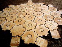 Settlers of Catan 6 player interlocking - add your own graphics! by JeffGinger