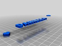 Copy of Daniella Keychain - text by teltech