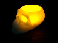 skull battery tea light holder by mouserunner