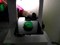 sleeve shaft for parasol in center of a round table by sal2001