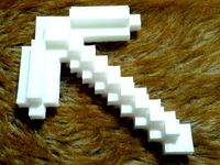 New and Improved 3D Minecraft Pickaxe by foxpup