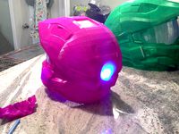 LED modified rear insert for Halo Helmet by big_red_frog