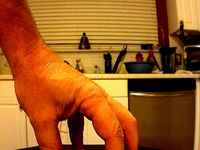 My Scanned Left Hand...looks like zombie hand by boringk