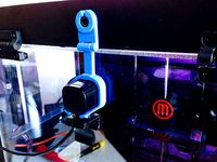 Hinged Webcam Mount for Makerbot 2X (For Lifecam HD-6000) by zorlack