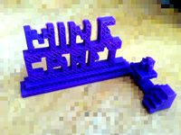 Minecraft Sign Cake Topper by entropygun