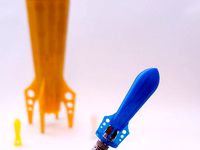 Retro Rocket Pencil Case by RealAbsurdity