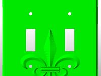 Dual light switch wall plate - fleur de lis by Randavian