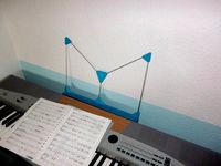 Customizable music stand for keyboard / stage piano by Dominik86